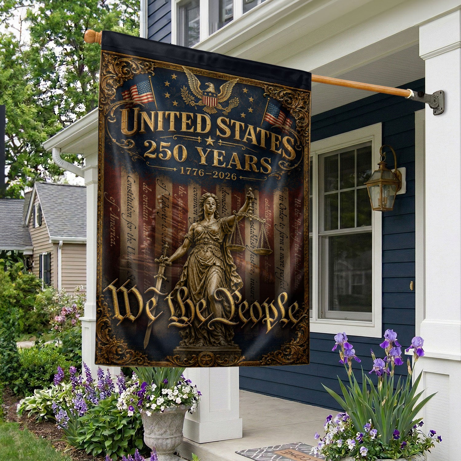 United States 250 Years Garden Flag We The People Patriotic USA Yard Decor - Rust Field Wear