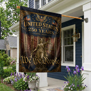 United States 250 Years House Flag We The People Patriotic Eagle Outdoor Decor - Rust Field Wear