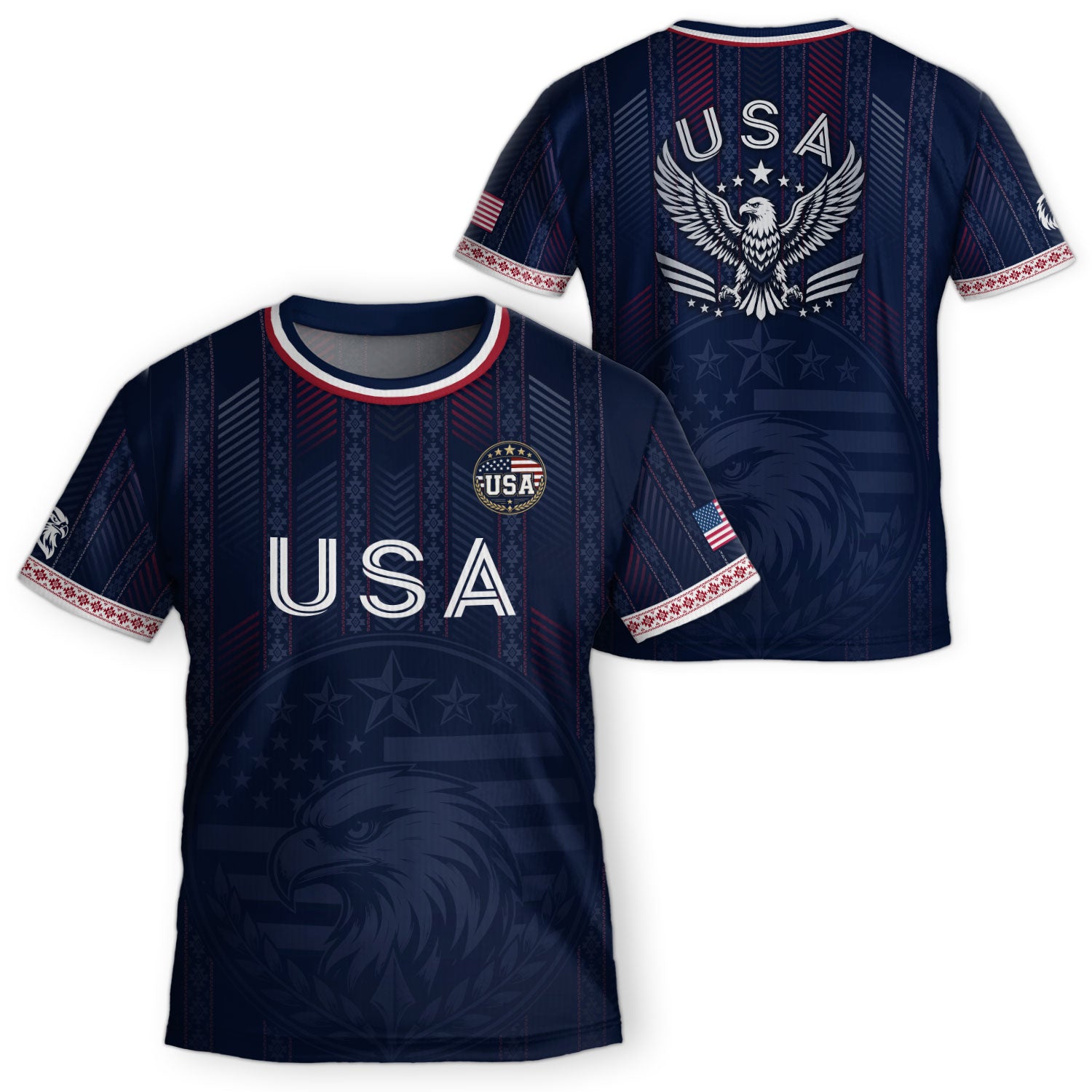 United States Soccer Jersey Kids Set Navy Soccer Ball Patriotic Youth Football Outfit Kit