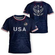 United States Soccer Jersey Kids Set Navy Soccer Ball Patriotic Youth Football Outfit Kit