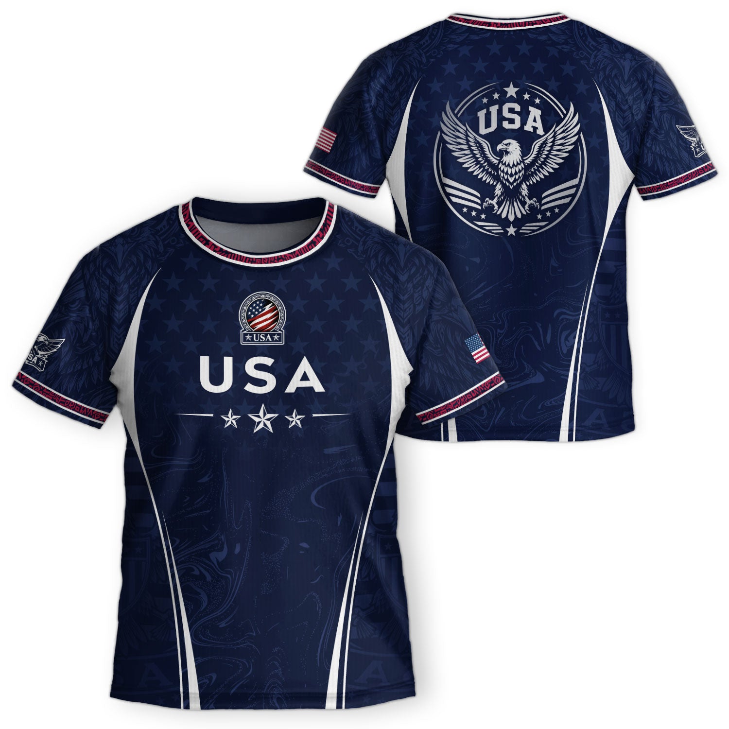 United States Kids Soccer Jersey Set Navy USA Soccer Ball Youth Football Kit
