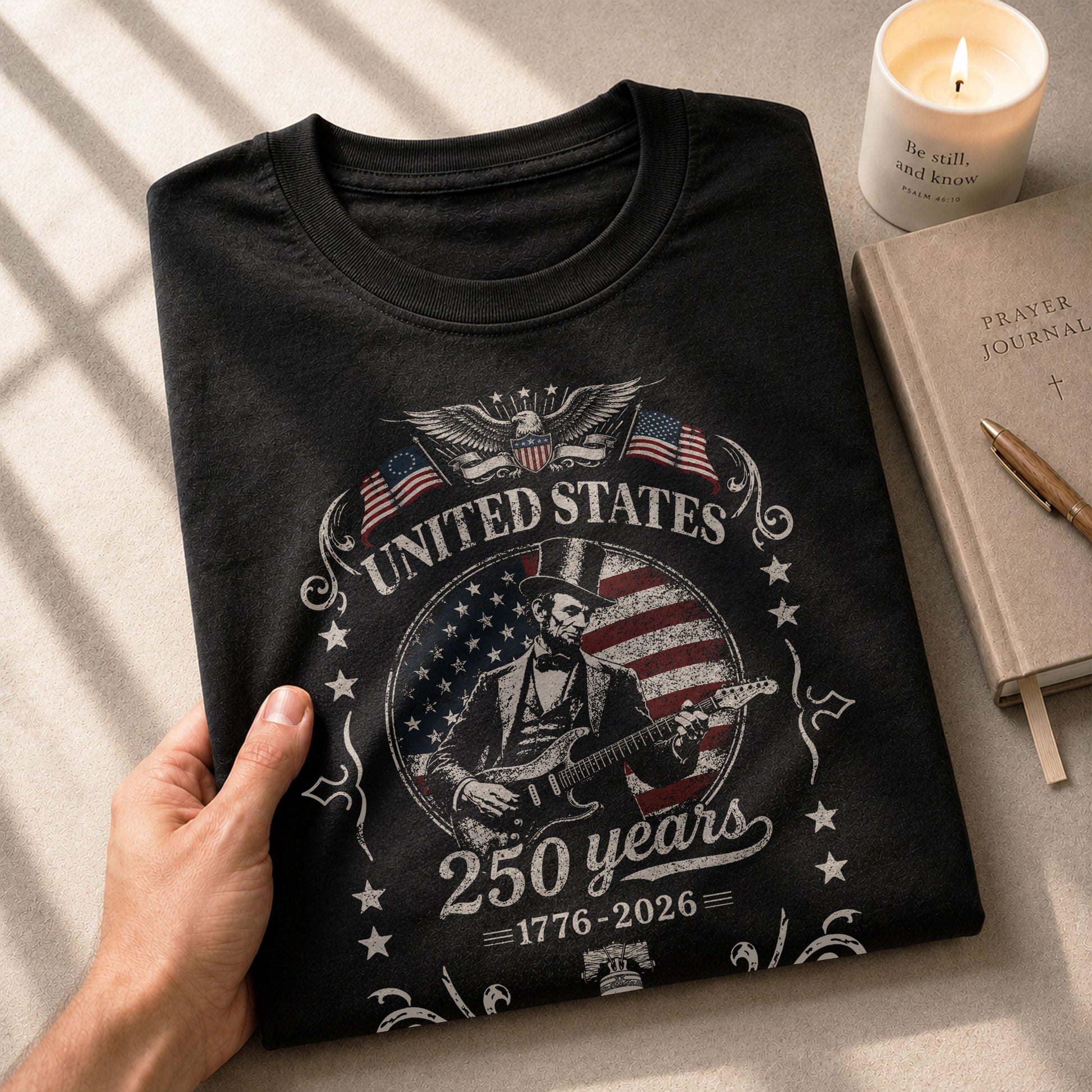 American Eagle Liberty Bell Lincoln Guitar Shirt Vintage 1776 2026 Patriotic Us Flag - Rust Field Wear