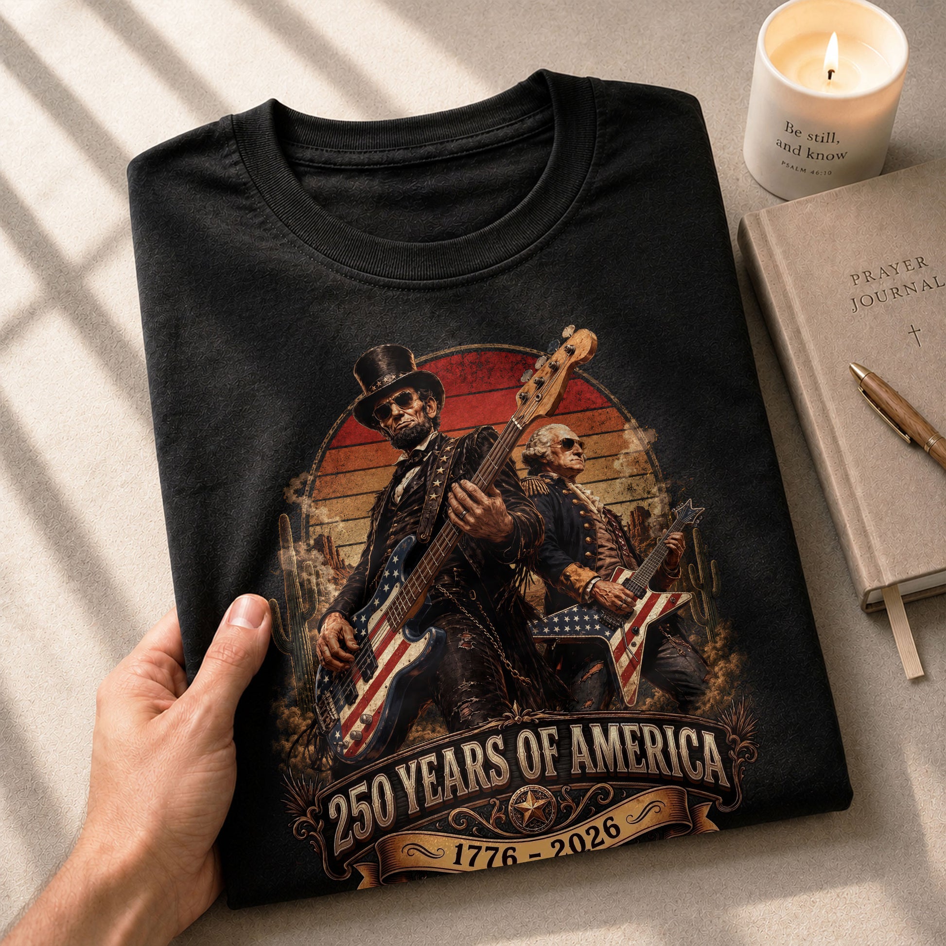 250 Years of America Shirt Vintage Patriotic Guitar Rock Freedom Tee 1776–2026 - Rust Field Wear