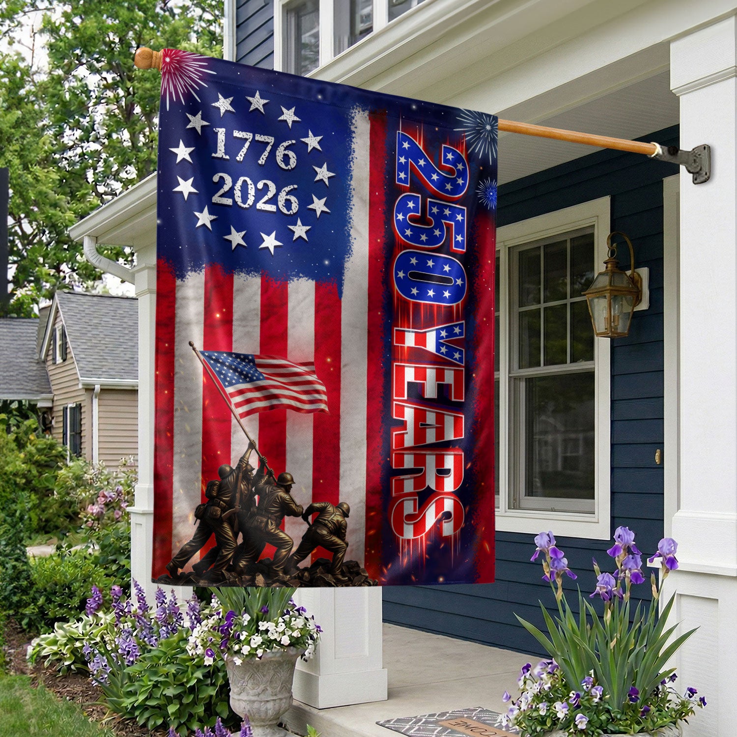 American Eagle House Flag 250th Anniversary Patriotic USA Decoration