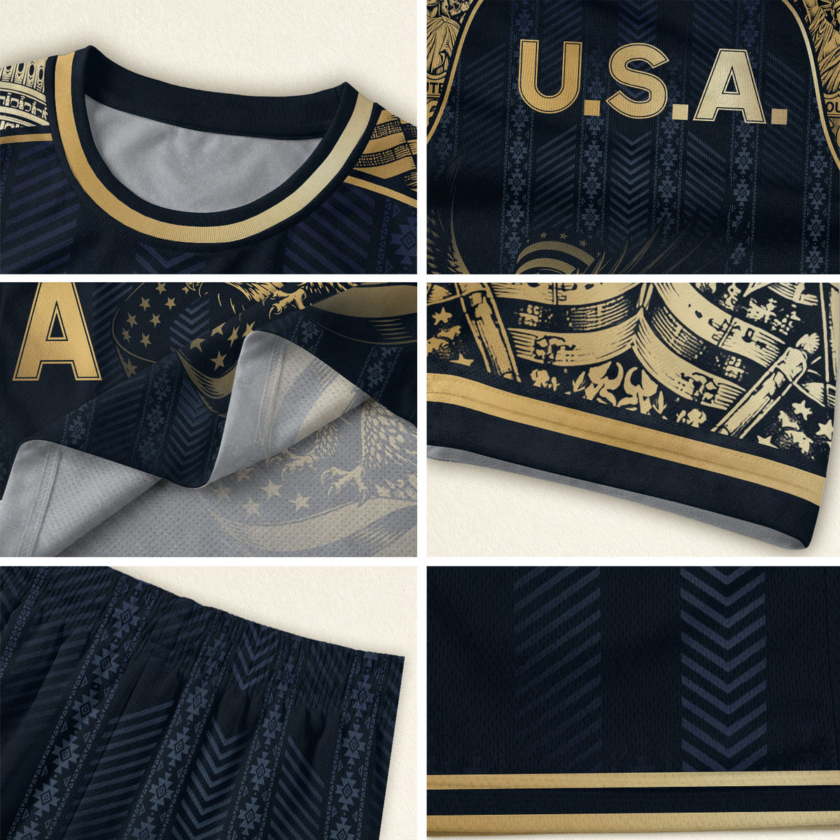 Adult Soccer Jersey Blue Edition Elite Eagle Emblem Patriotic Athletic Sport Top - Rust Field Wear