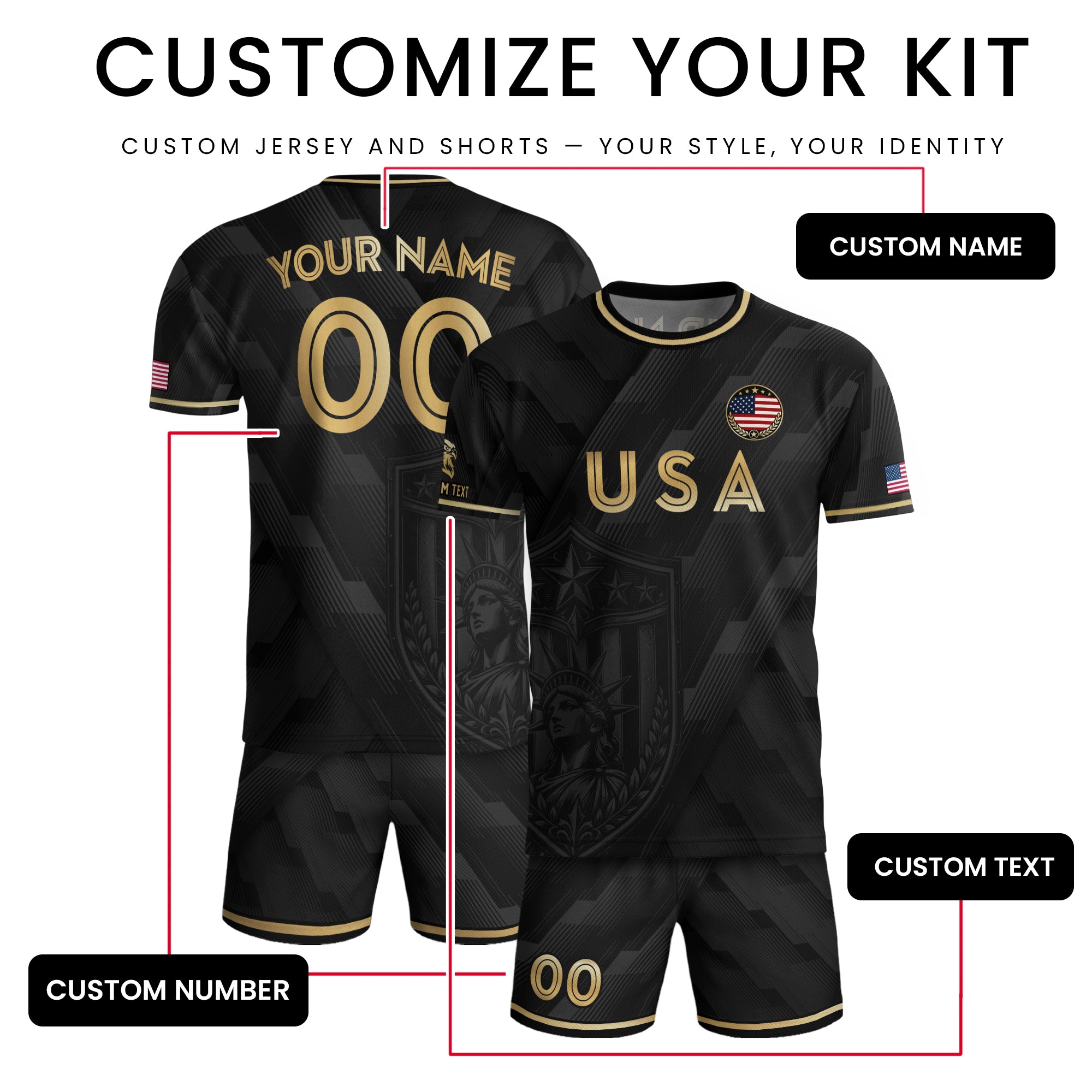 Abstract Pattern Adult Soccer Jersey Style Custom Name Number Personalized Sport Top