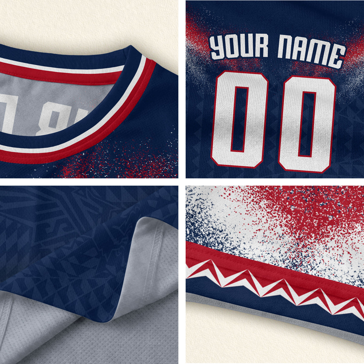 USA Patriotic Soccer Jersey Custom Name Number Adult Football Shirt Blue - Rust Field Wear