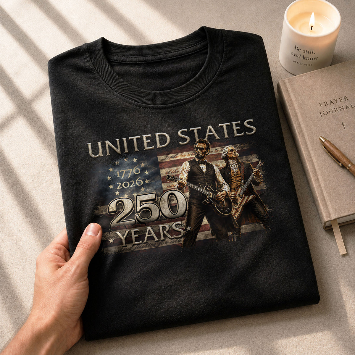 Lincoln Washington 1776-2026 Presidents T Shirt - Patriotic Graphic Unisex Apparel - Rust Field Wear