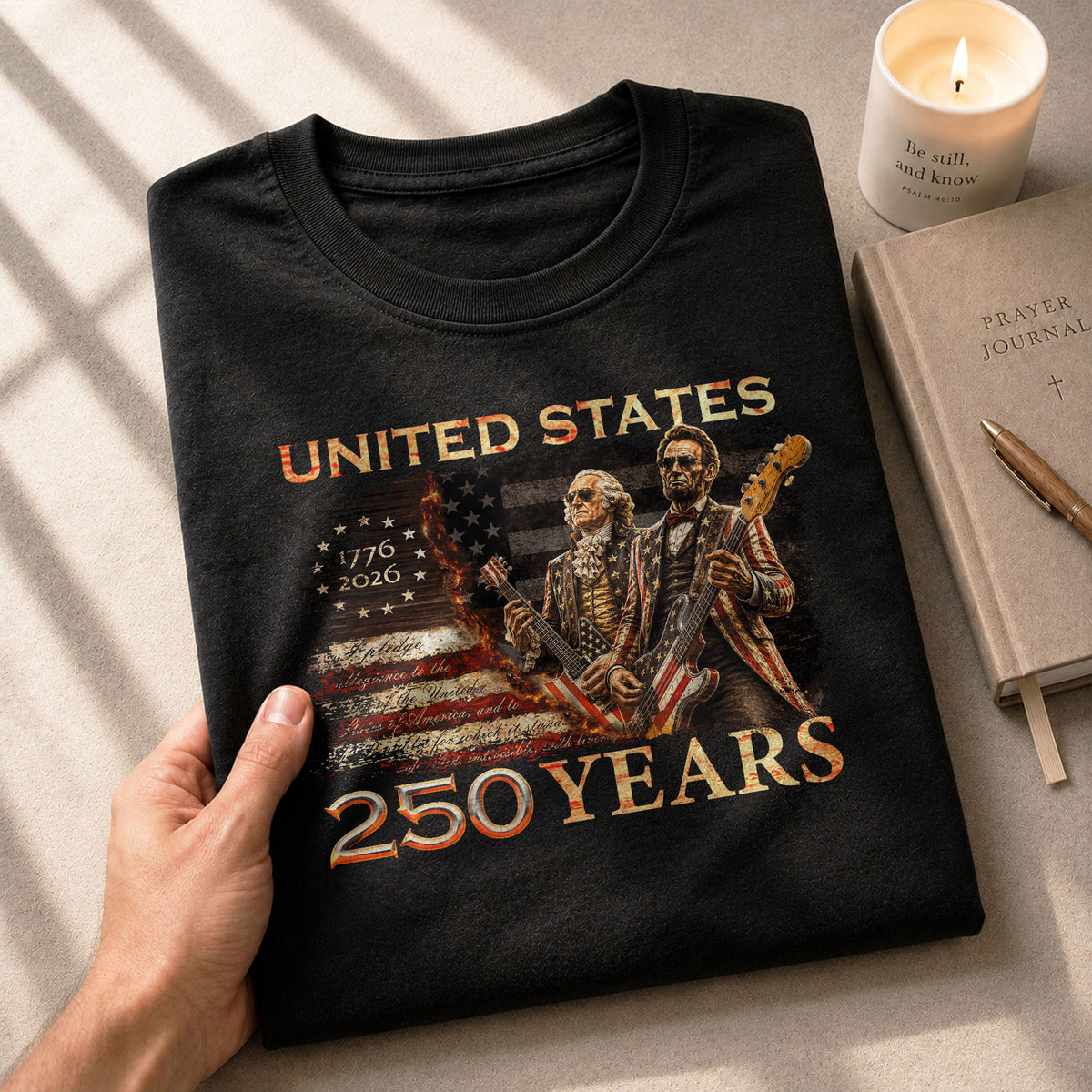 Unisex 1776-2026 Presidents T Shirt - Lincoln Washington Patriotic Summer Graphic Tee - Rust Field Wear