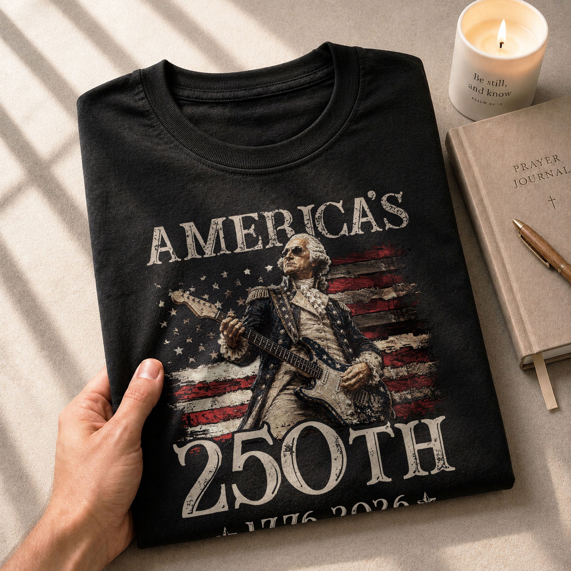 Iconic George Washington Guitar Shirt 1776-2026 Patriotic Graphic Tee Heritage Apparel Gift - Rust Field Wear
