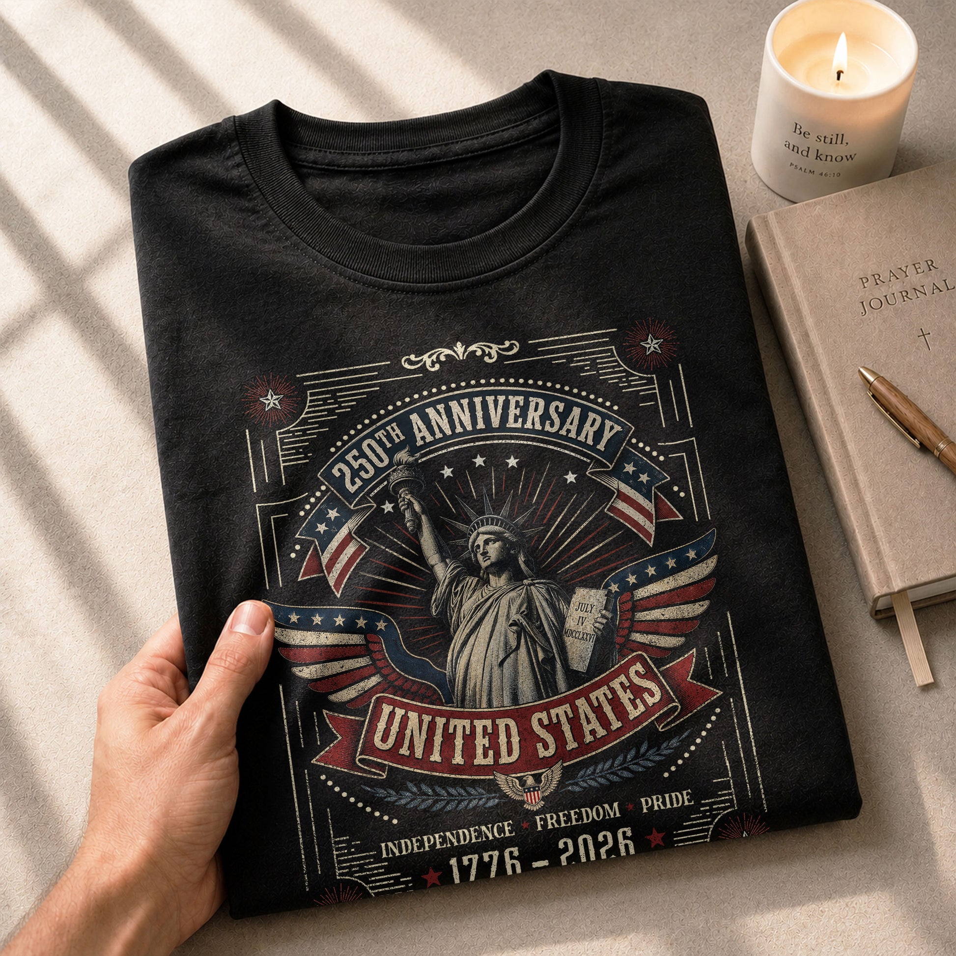 Statue of Liberty 250th Anniversary Shirt 1776-2026 United States Patriotic Graphic Tee - Rust Field Wear