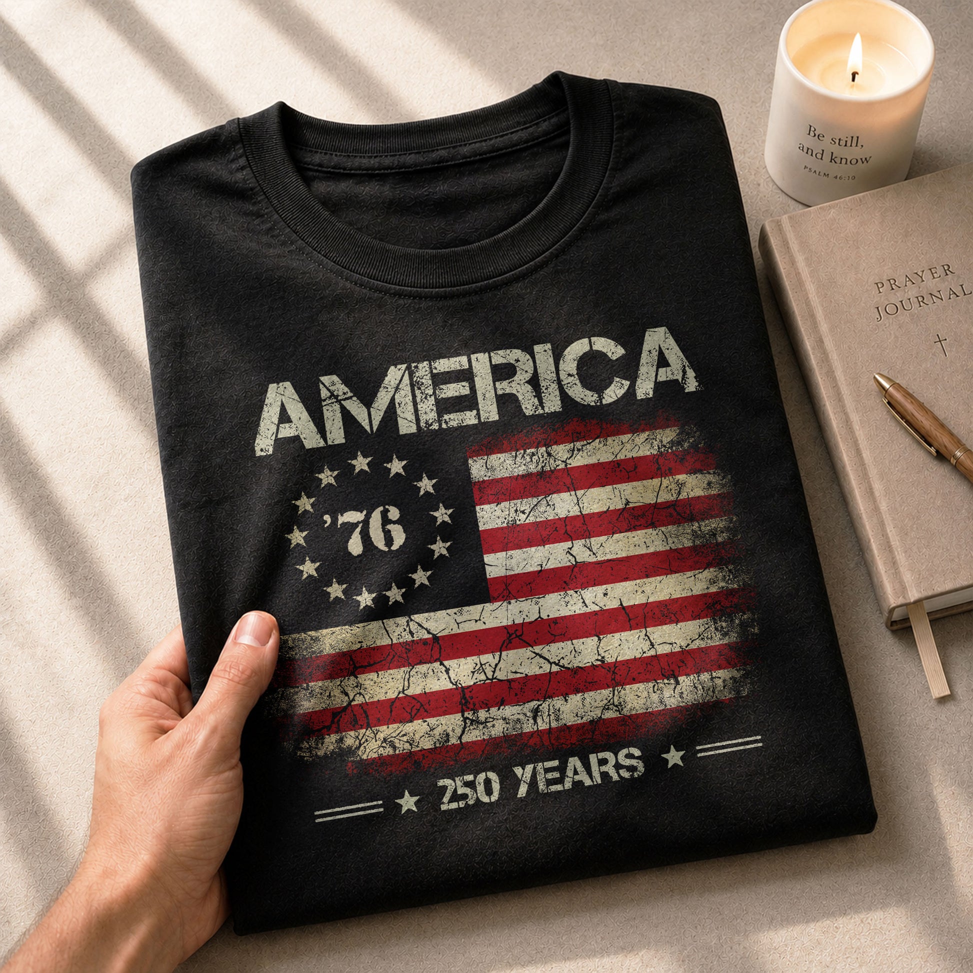 Vintage 1776 American Flag T-Shirt Patriotic Graphic Tee Men Women Casual Shirt - Rust Field Wear