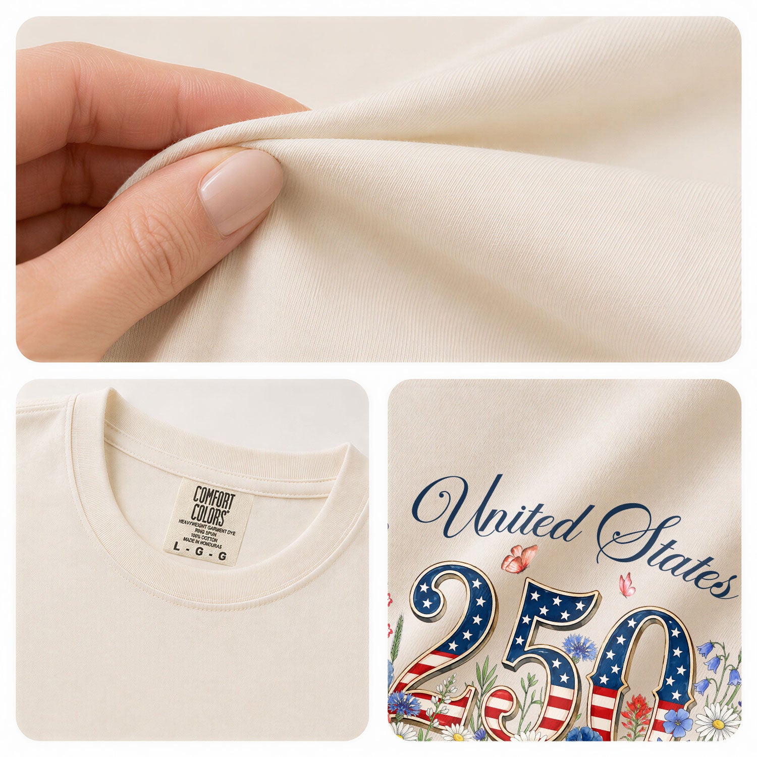 Custom Family Shirt United States Celebration 2026 250th Anniversary Patriotic Floral Gift - Rust Field Wear