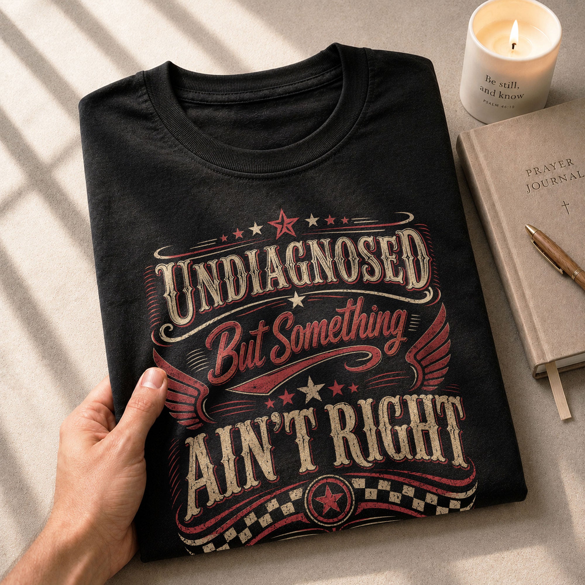Undiagnosed But Something Ain't Right Tshirt - Vintage Chronic Illness Awareness Tee - Rust Field Wear