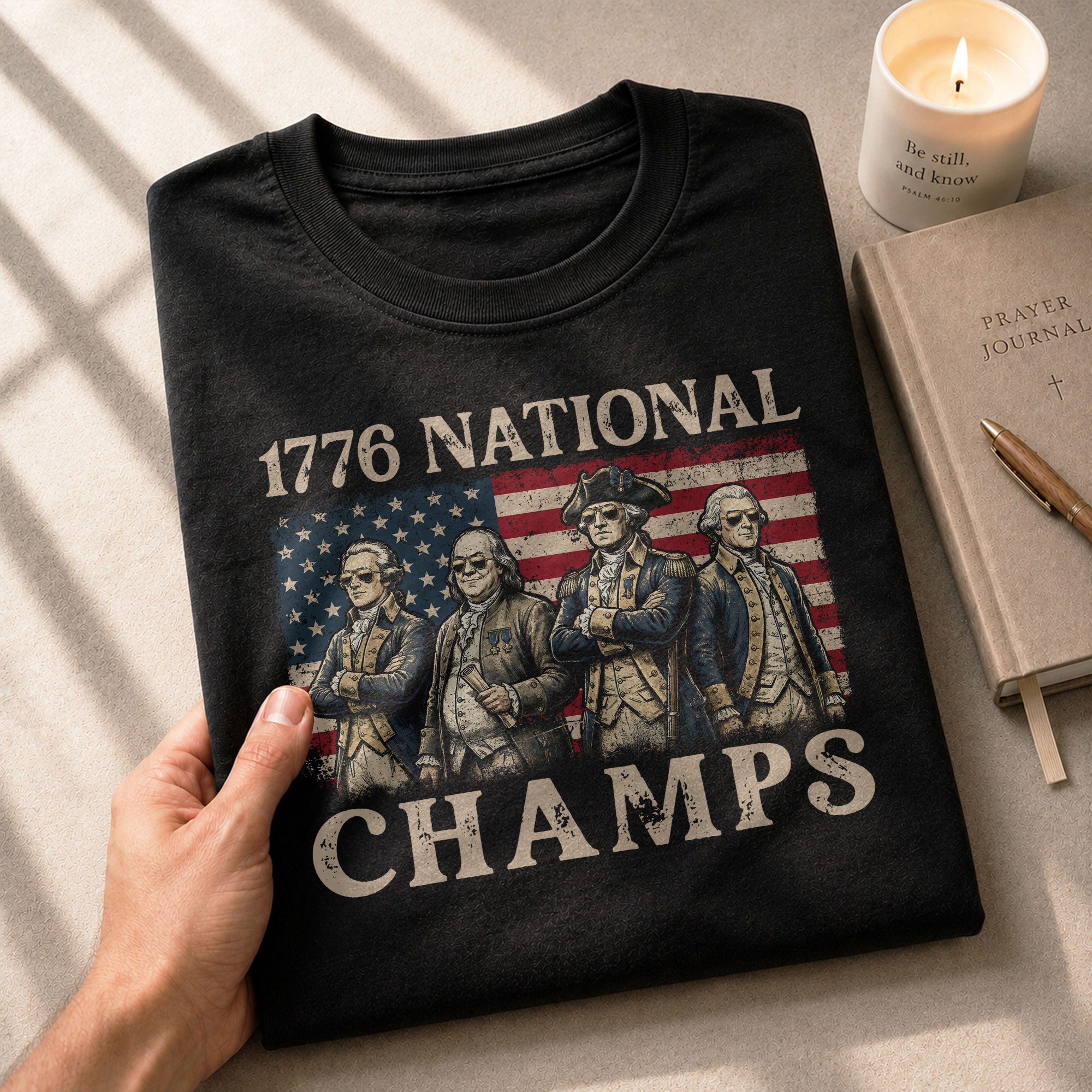 1776 National Champs Graphic Tee – Classic Founding Fathers American Pride T-Shirt - Rust Field Wear