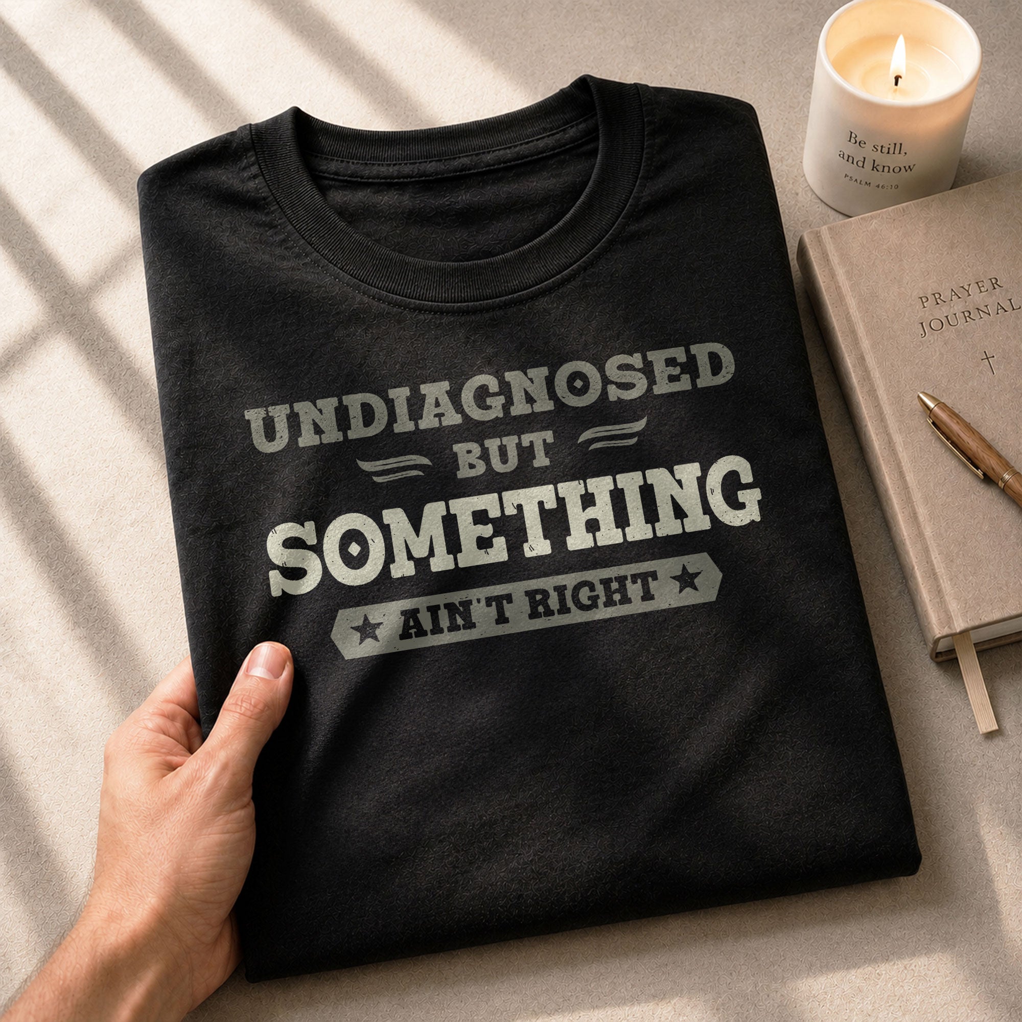 Undiagnosed But Something Ain't Right Shirt | Funny Sarcastic Humorous Graphic Tee 2D - Rust Field Wear