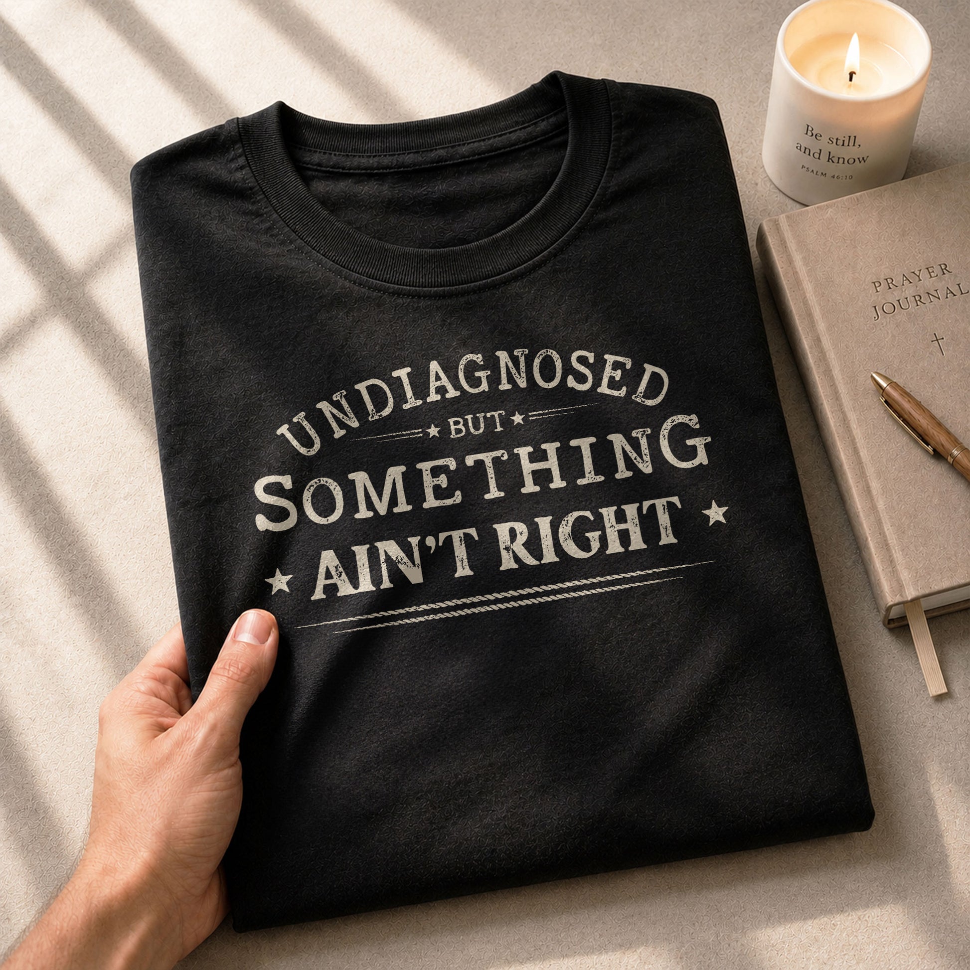 Undiagnosed But Something Ain't Right Shirt Funny Sarcastic Quote Vintage Graphic Tee - Rust Field Wear