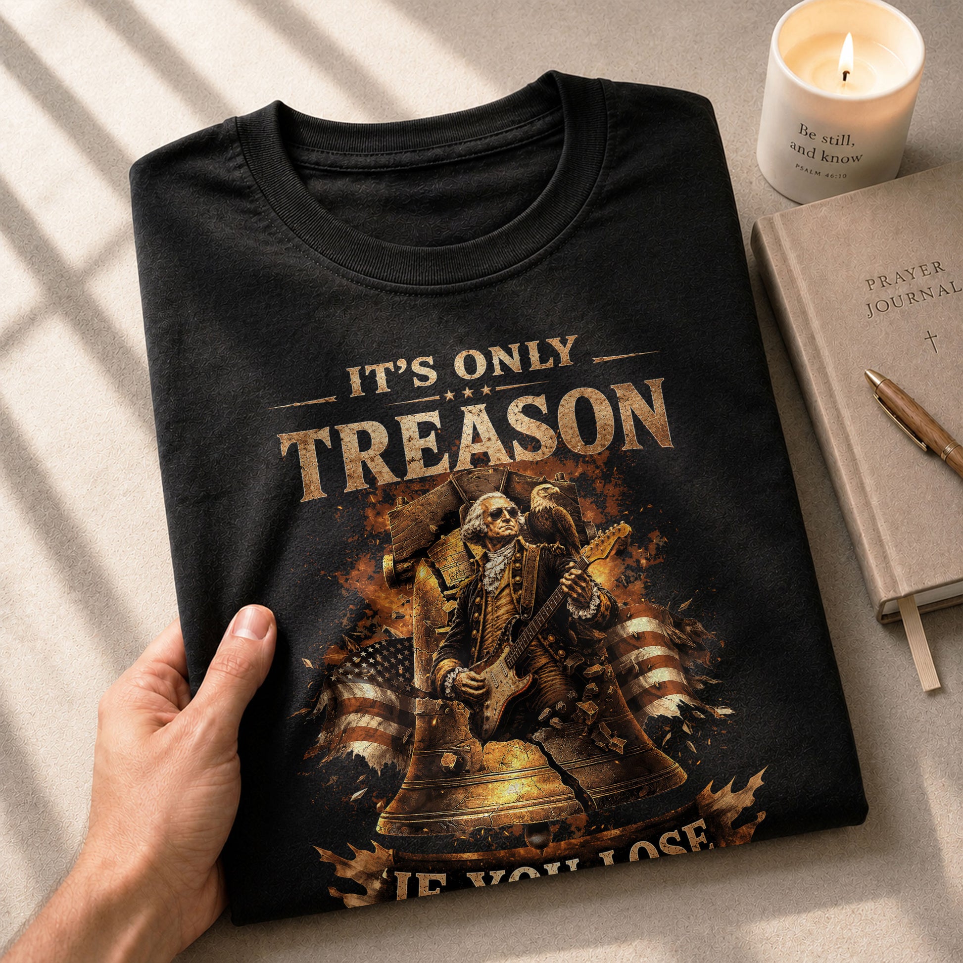 Historical Graphic Apparel - It’s Only Treason If You Lose Liberty Bell Design Tee - Rust Field Wear