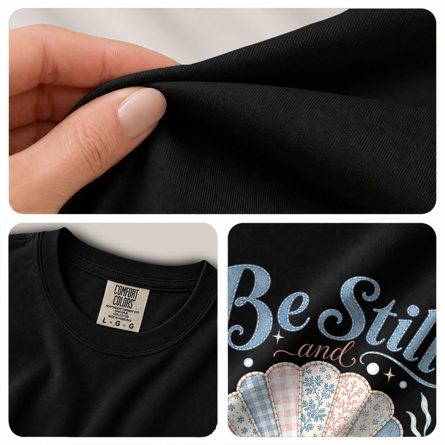 Be Still And Know Shirt Seashell Beach Ocean Christian Psalm 46 10 Faith Graphic Tee - Rust Field Wear
