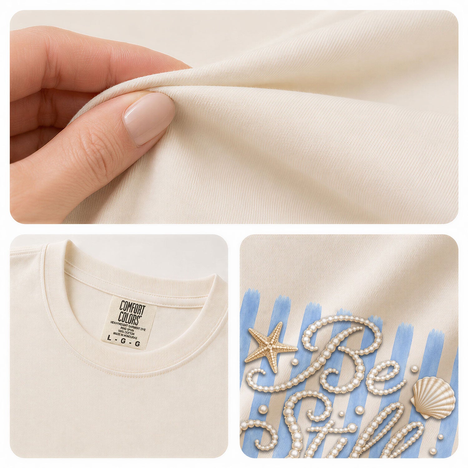 Be Still And Know Shirt Pearl Lettering Ocean Beach Christian Psalm 46 10 Graphic Tee - Rust Field Wear