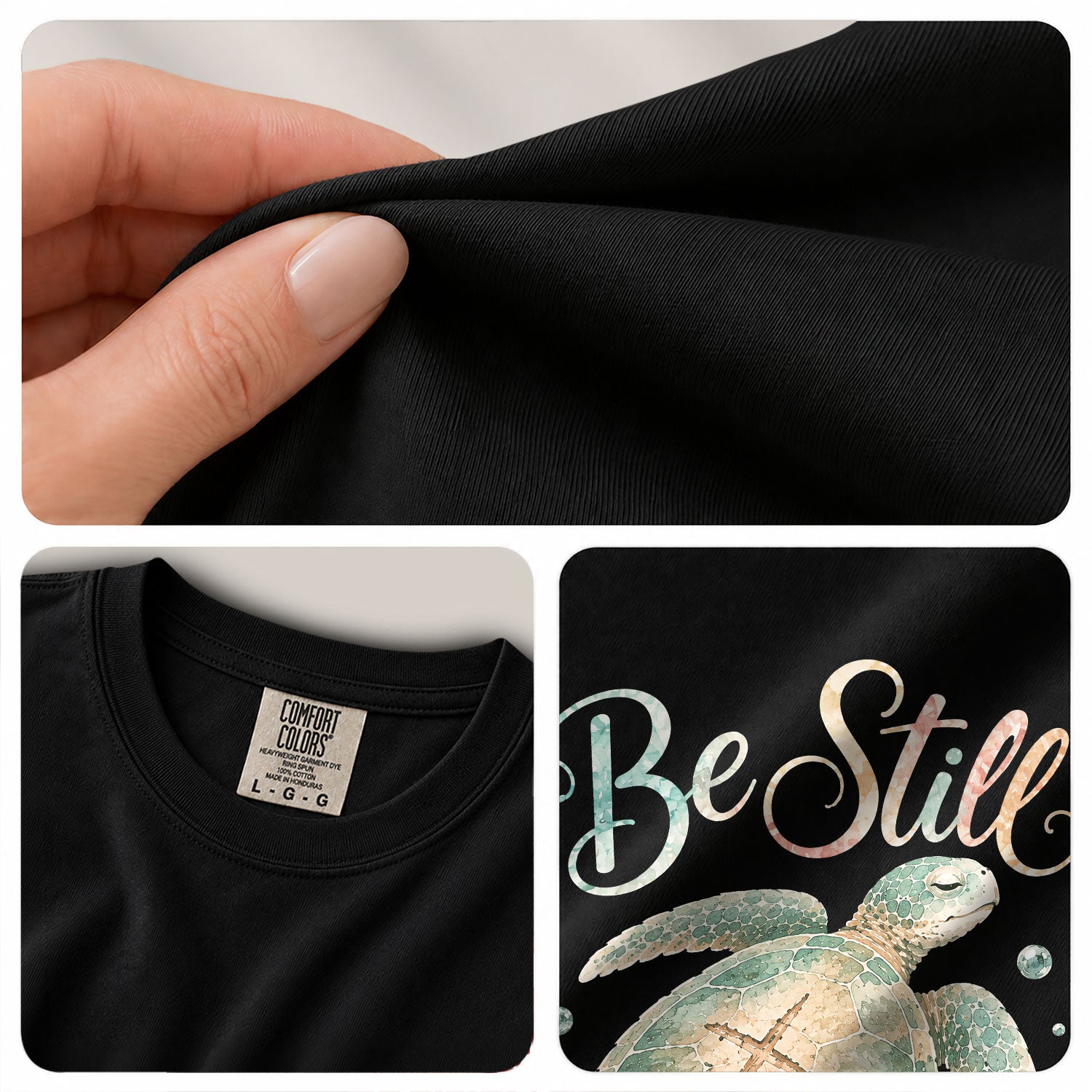 Be Still And Know Shirt Sea Turtle Cross Ocean Christian Psalm 46 10 Faith Graphic Tee - Rust Field Wear