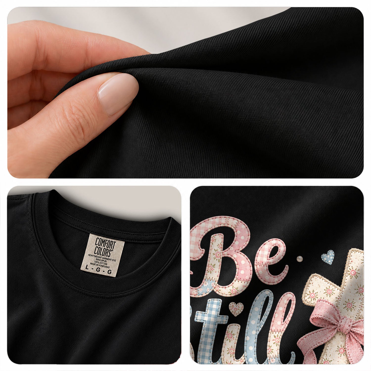 Be Still And Know Shirt Patchwork Cross Bow Christian Psalm 46 10 Faith Graphic Tee - Rust Field Wear
