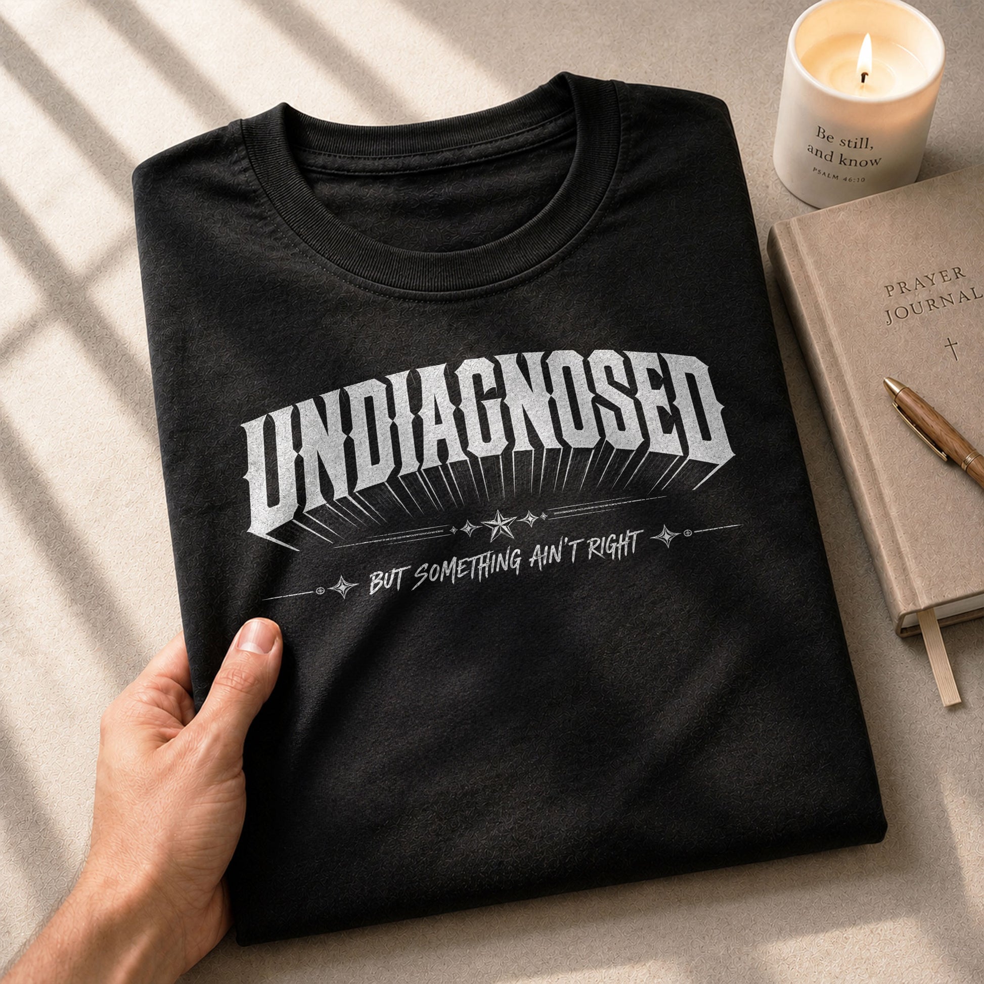 Classic Slogan Tee Undiagnosed But Something Ain't Right Casual Daily Wear Unisex Shirt - Rust Field Wear