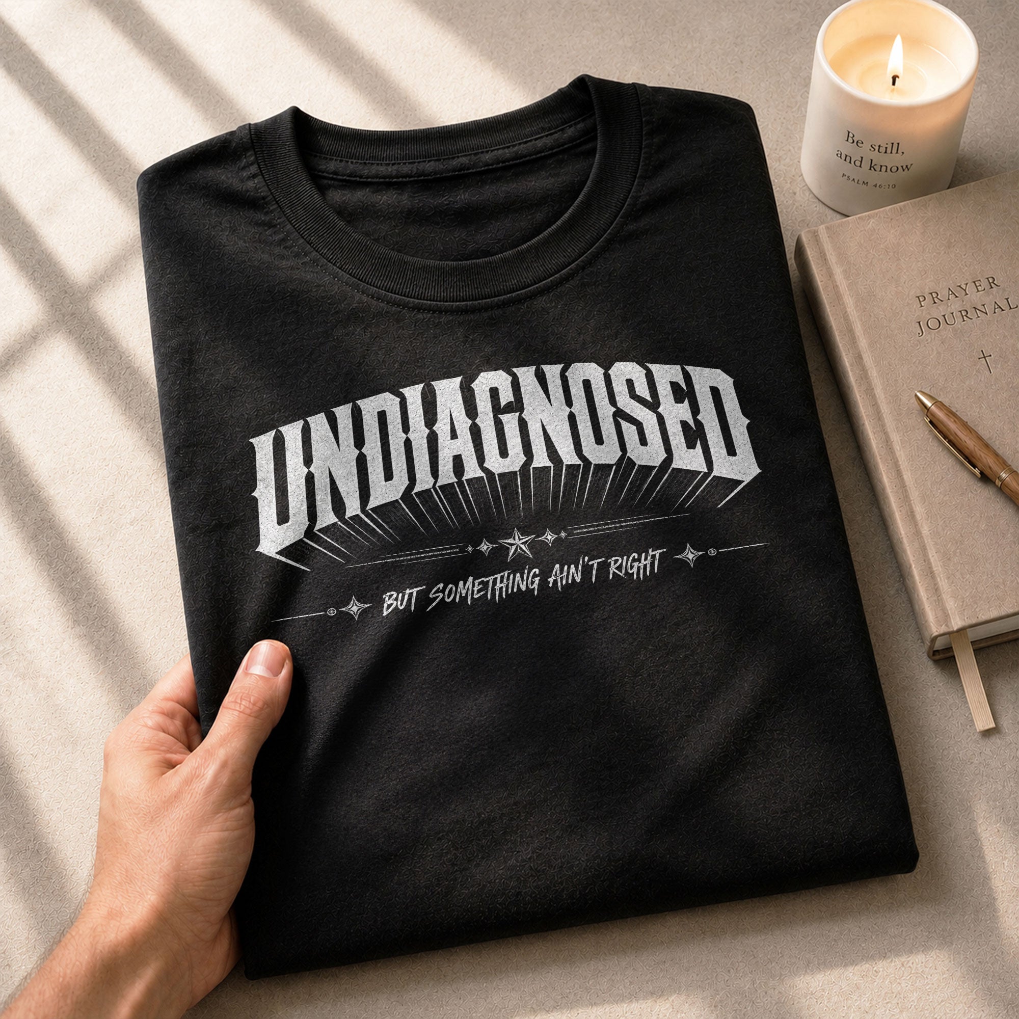 Classic Slogan Tee Undiagnosed But Something Ain't Right Casual Daily Wear Unisex Shirt - Rust Field Wear