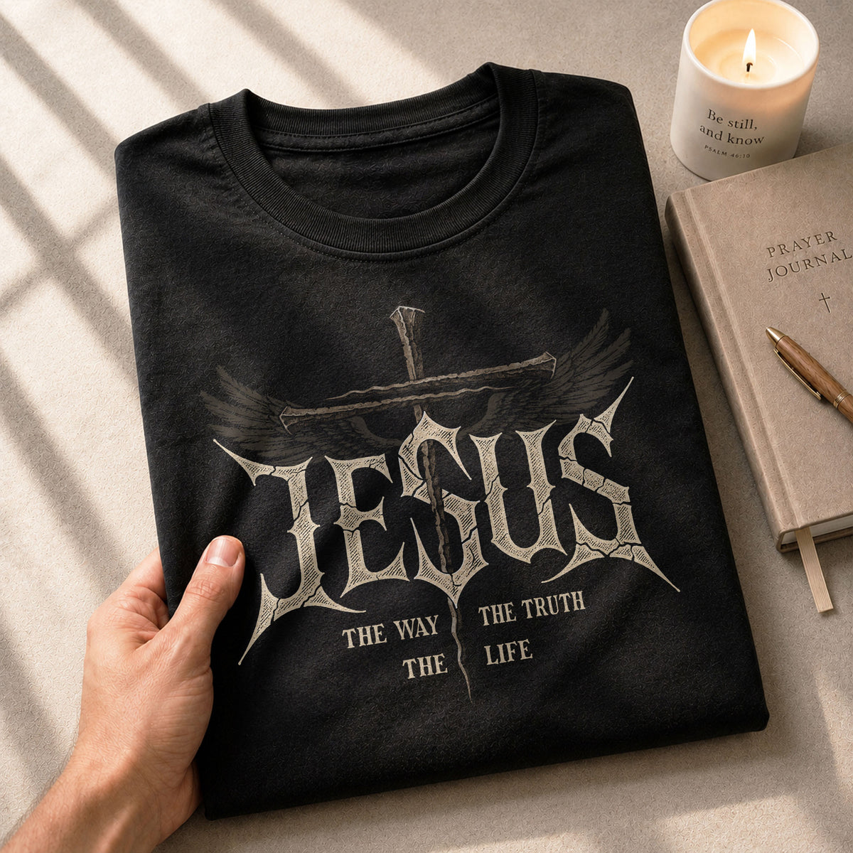 Jesus The Way The Truth The Life Shirt Patriotic Christian Cross Graphic Tee Faith upsale - Rust Field Wear