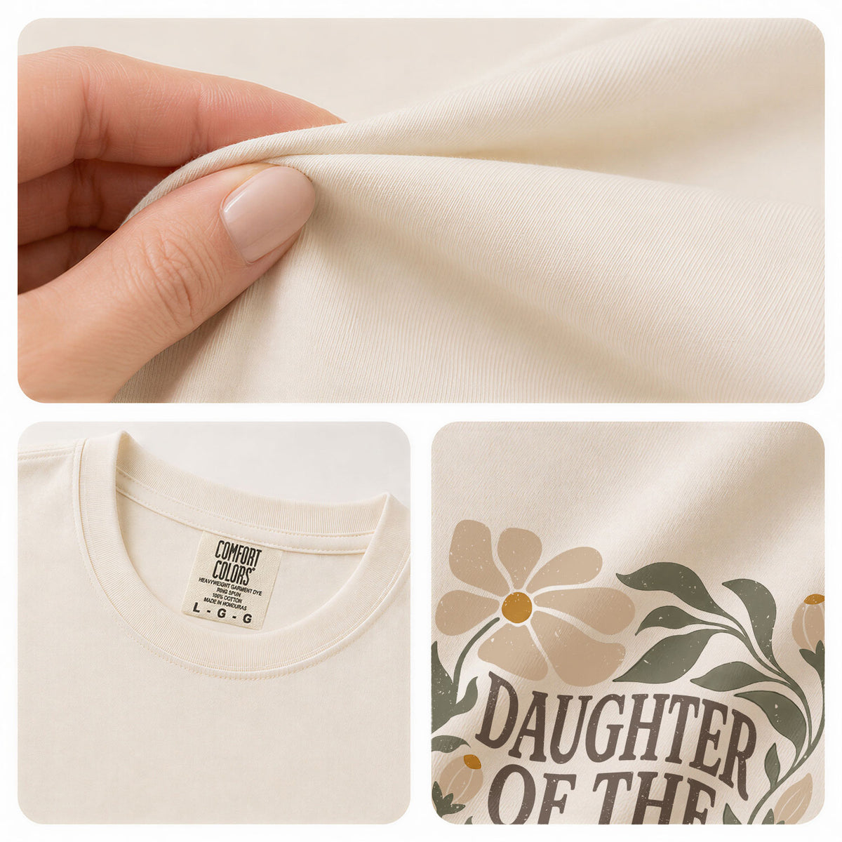 Daughter Of The King Floral 2 Corinthians 6 18 Christian T Shirt Apparel Top Women - Rust Field Wear