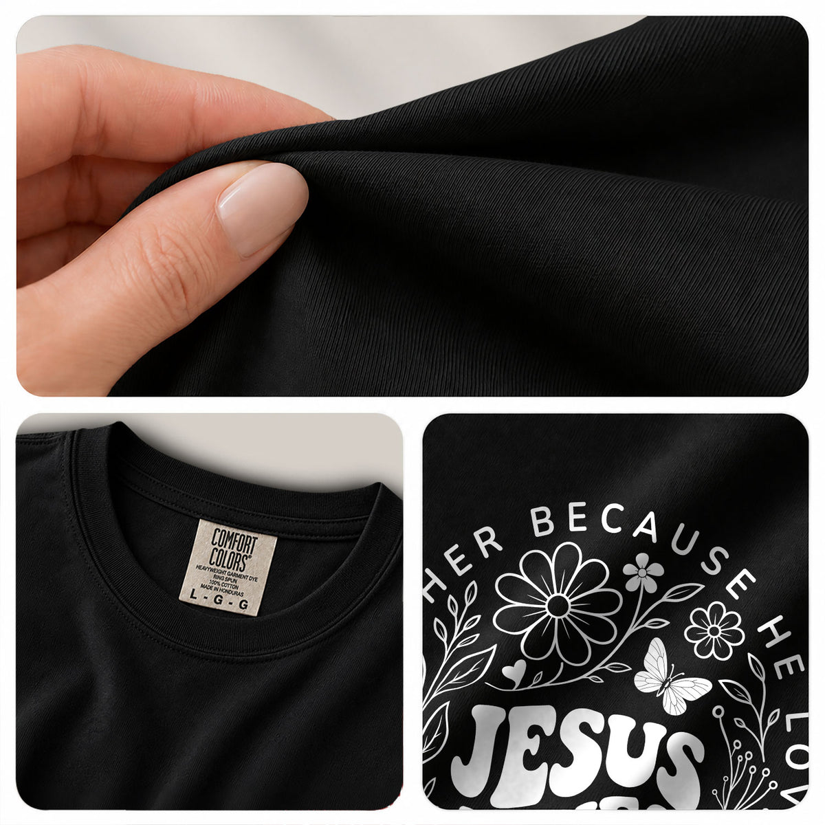 Jesus Loves You Retro Butterfly Floral 1 John 4 19 Christian T Shirt Apparel Women - Rust Field Wear