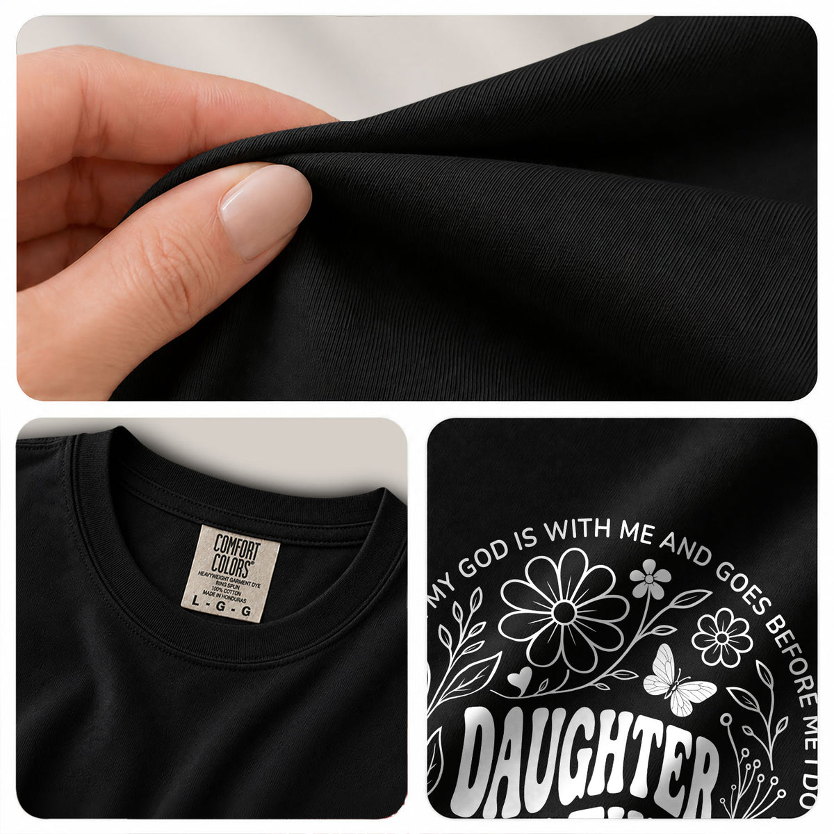 Daughter Of The King Shirt Wildflower Butterfly 2 Corinthians 6 18 Christian Graphic Tee - Rust Field Wear