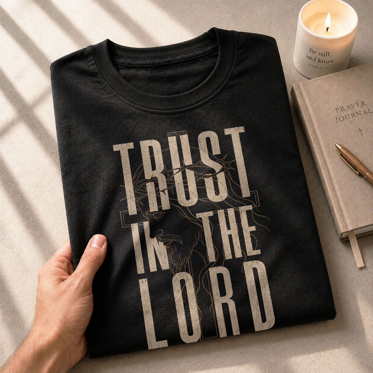 Trust In The Lord T Shirt Christian Proverbs 3 5 6 Scripture Faith Religious Tee - Rust Field Wear