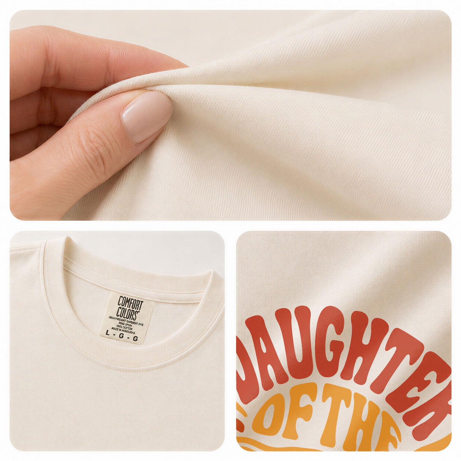 Daughter Of The King Retro Sunset Waves 2 Corinthians 6 18 Christian T Shirt Women - Rust Field Wear