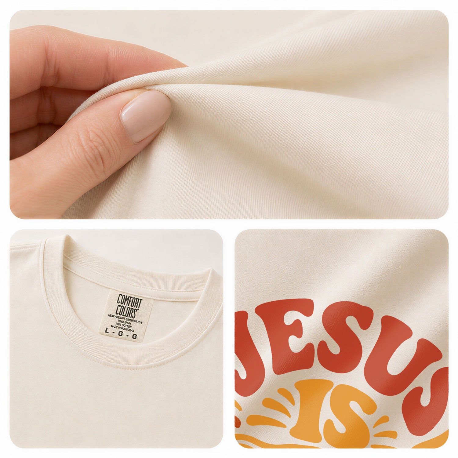 Jesus Is King Retro Sunset Waves Revelation 17 14 Graphic Christian T Shirt Women - Rust Field Wear
