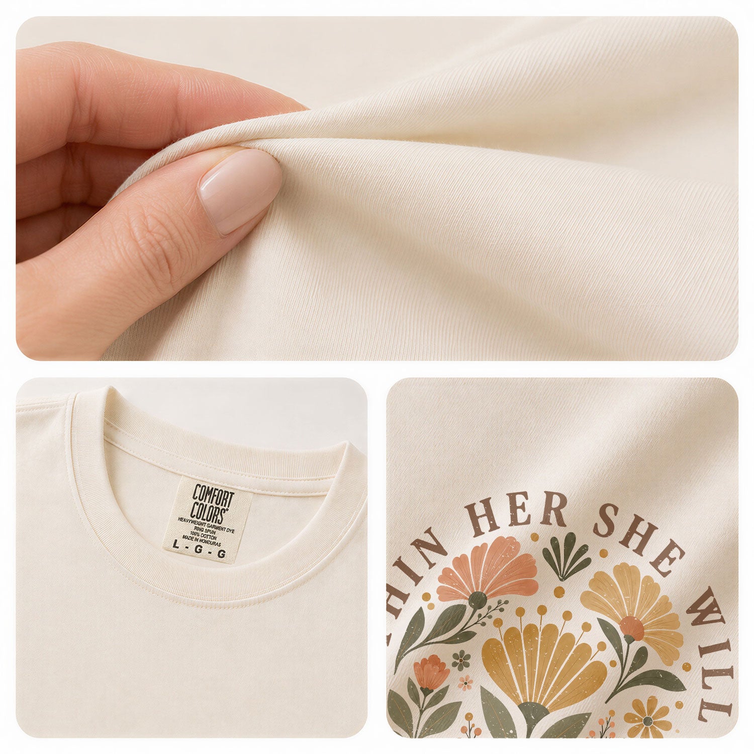 God Is Within Her She Will Not Fall Shirt Floral Christian Psalm 46 5 Graphic Tee - Rust Field Wear