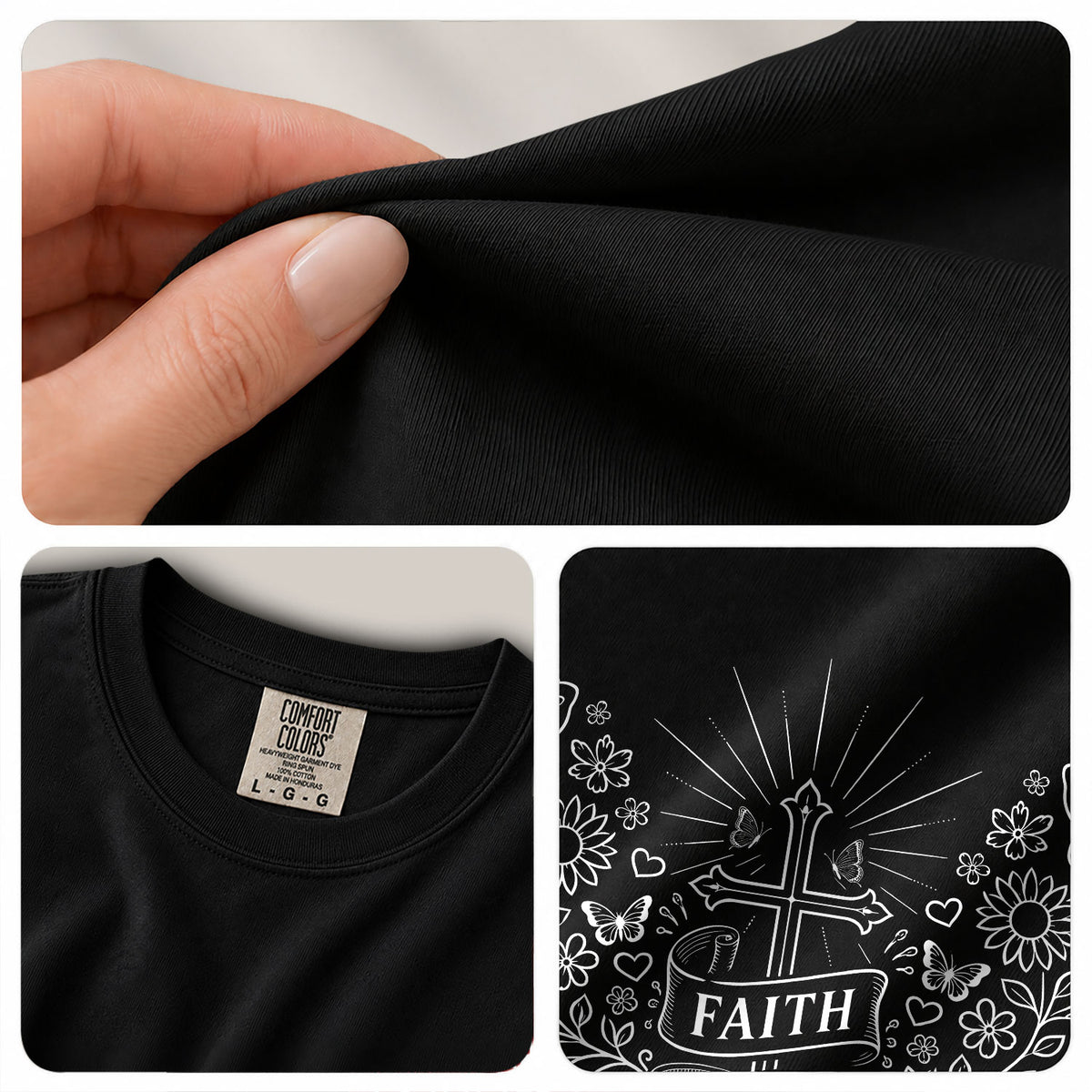 Faith Over Fear Shirt Christian Women Shirt Floral Butterfly Cross Aesthetic Jesus Tee - Rust Field Wear