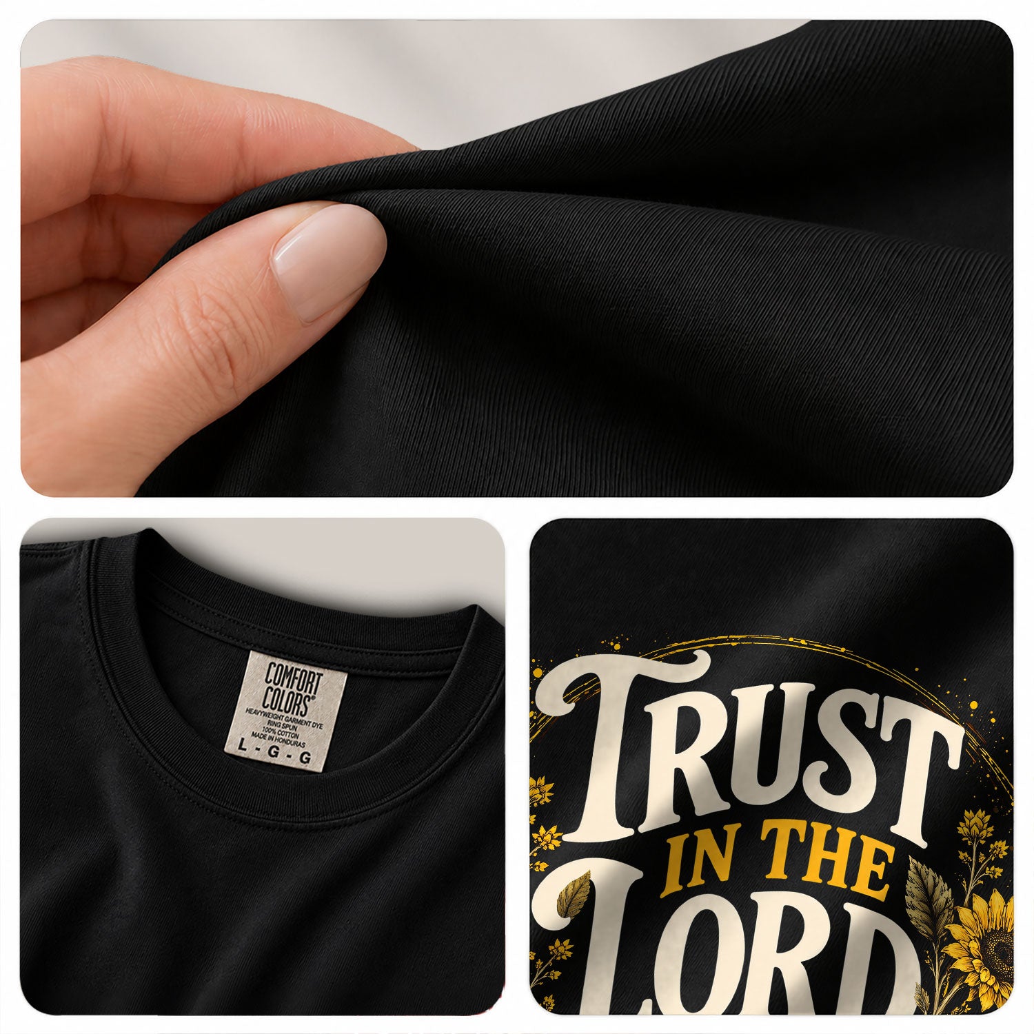 Trust In The Lord Christian Women Shirt Sunflower Faith Graphic Tee Bible Verse Aesthetic - Rust Field Wear
