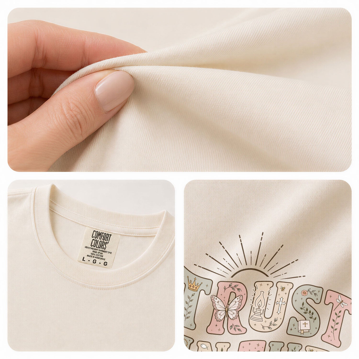 Trust In The Lord T-Shirt Christian Women Faith Shirt Aesthetic Colorful Bible Verse Tee - Rust Field Wear