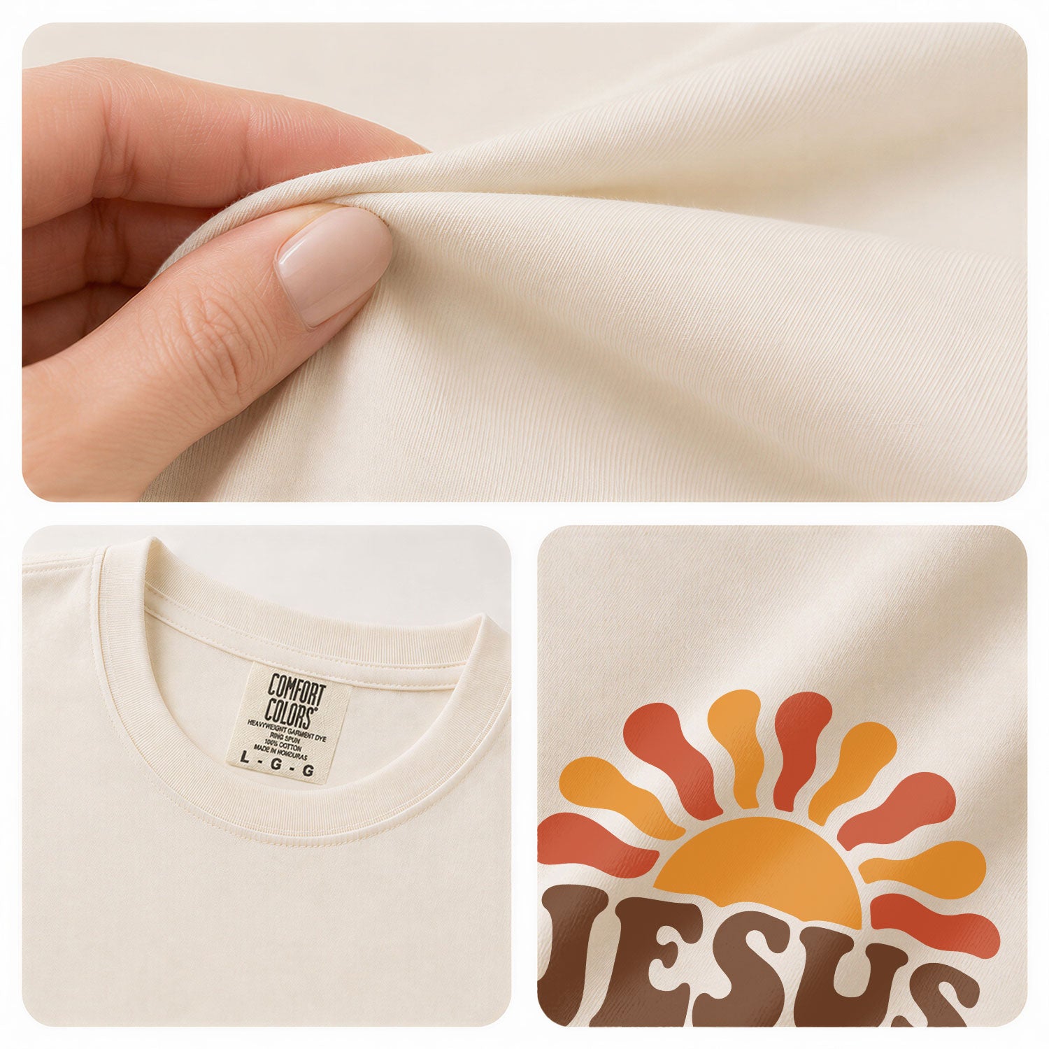 Jesus Loves You Retro Sun Floral Christian Graphic Tee Shirt For Women Everyday Wear - Rust Field Wear