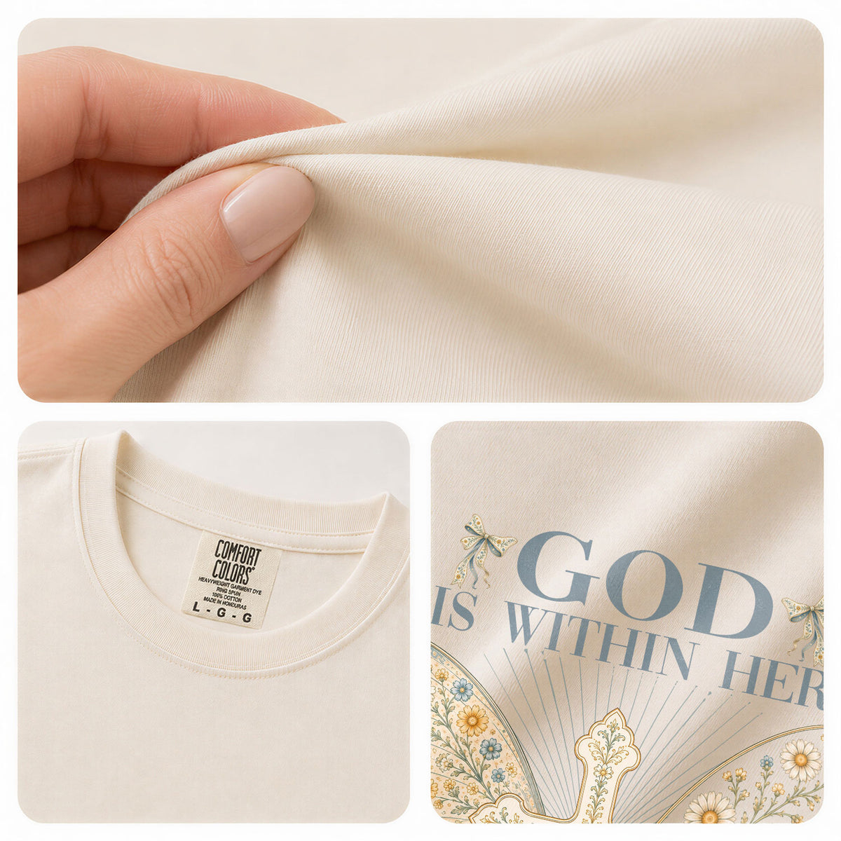 Inspirational Christian Butterfly Cross Aesthetic Women Graphic Tee Shirt Retro Cotton - Rust Field Wear