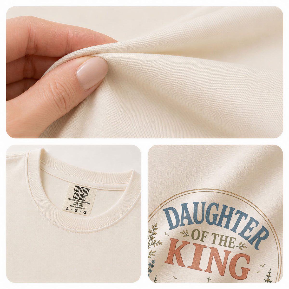 Inspirational Christian Daughter King Mountain Aesthetic Women Graphic Tee Shirt Vintage - Rust Field Wear