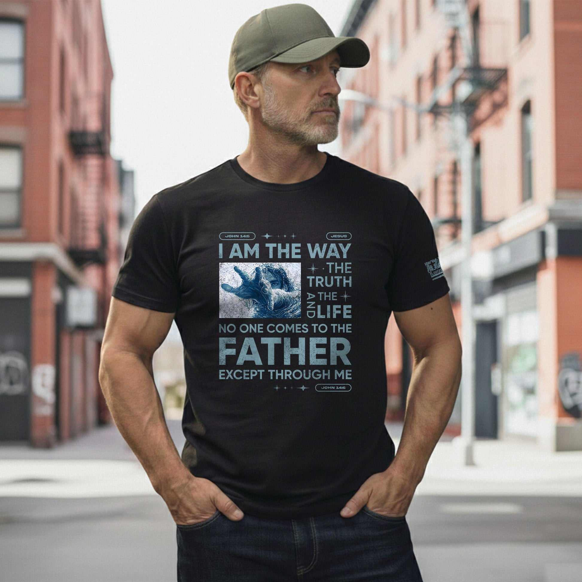 I Am the Way John 14:6 - Christian Shirts for Men, Faith Based Christian Tee Shirts - Rust Field Wear