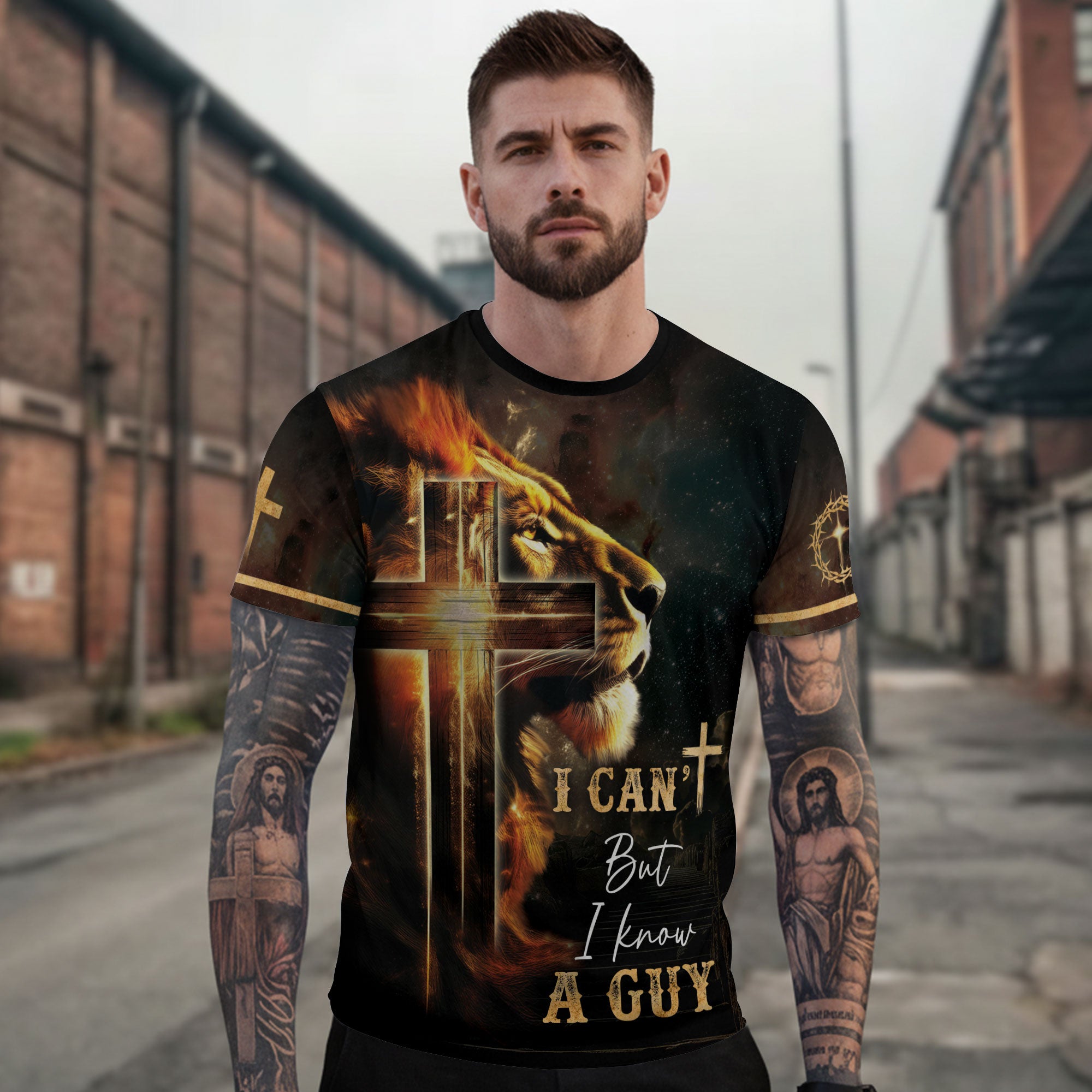 I Can't But He Can Fiery Lion Of Judah - RustField Co Freedom Shirts, Christian Tee Shirts for Men - Rust Field Wear