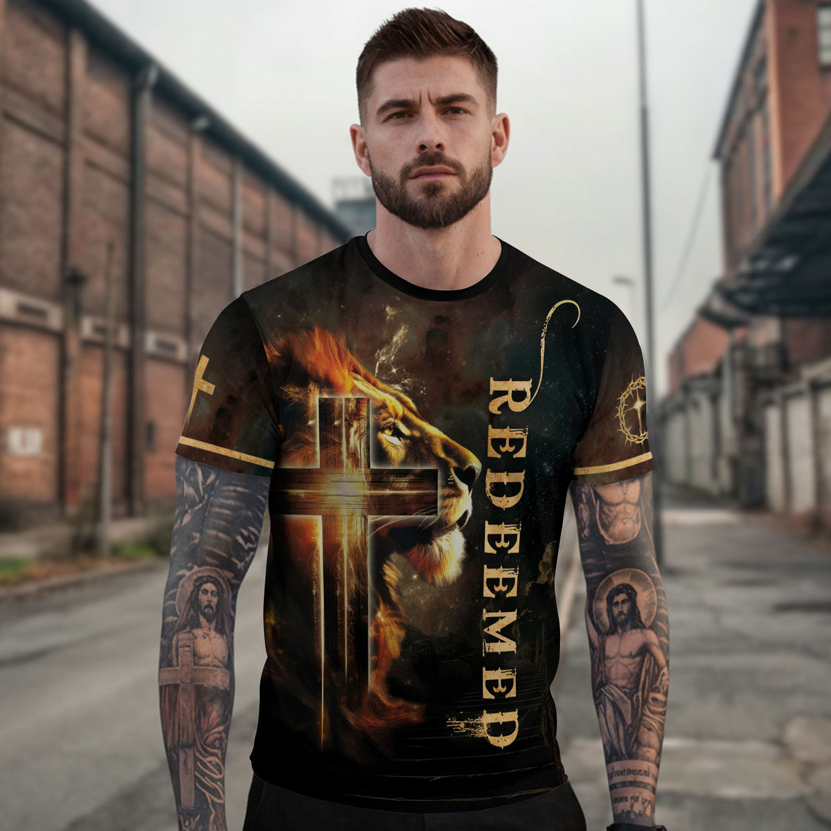 Freedom Shirts for Men, Redeemed By The Fire Of His Love - Christian Tee Shirts, RustField Co - Rust Field Wear