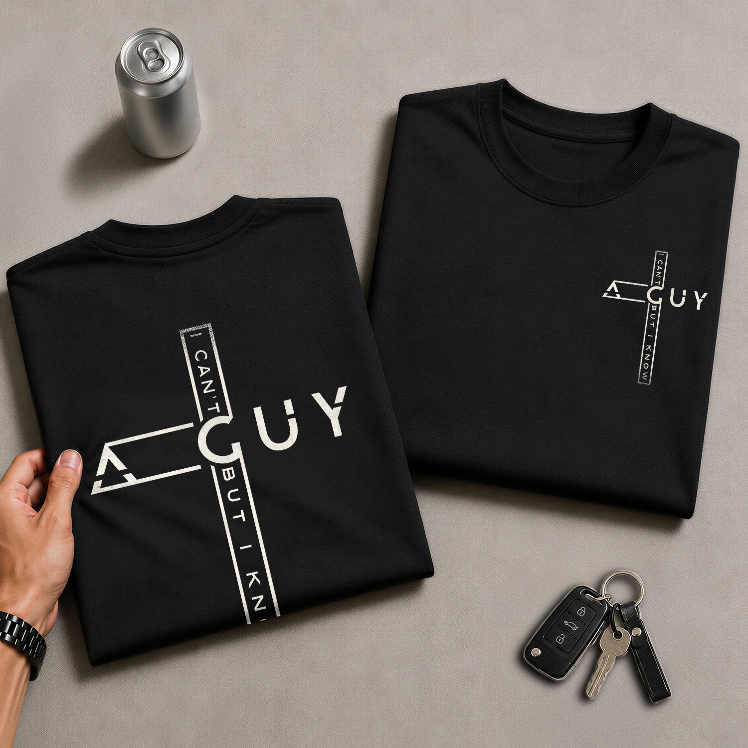 Christian Tee Shirts, I Can’t But I Know A Guy Cross Christian Faith - Christian Shirts for Men - Rust Field Wear