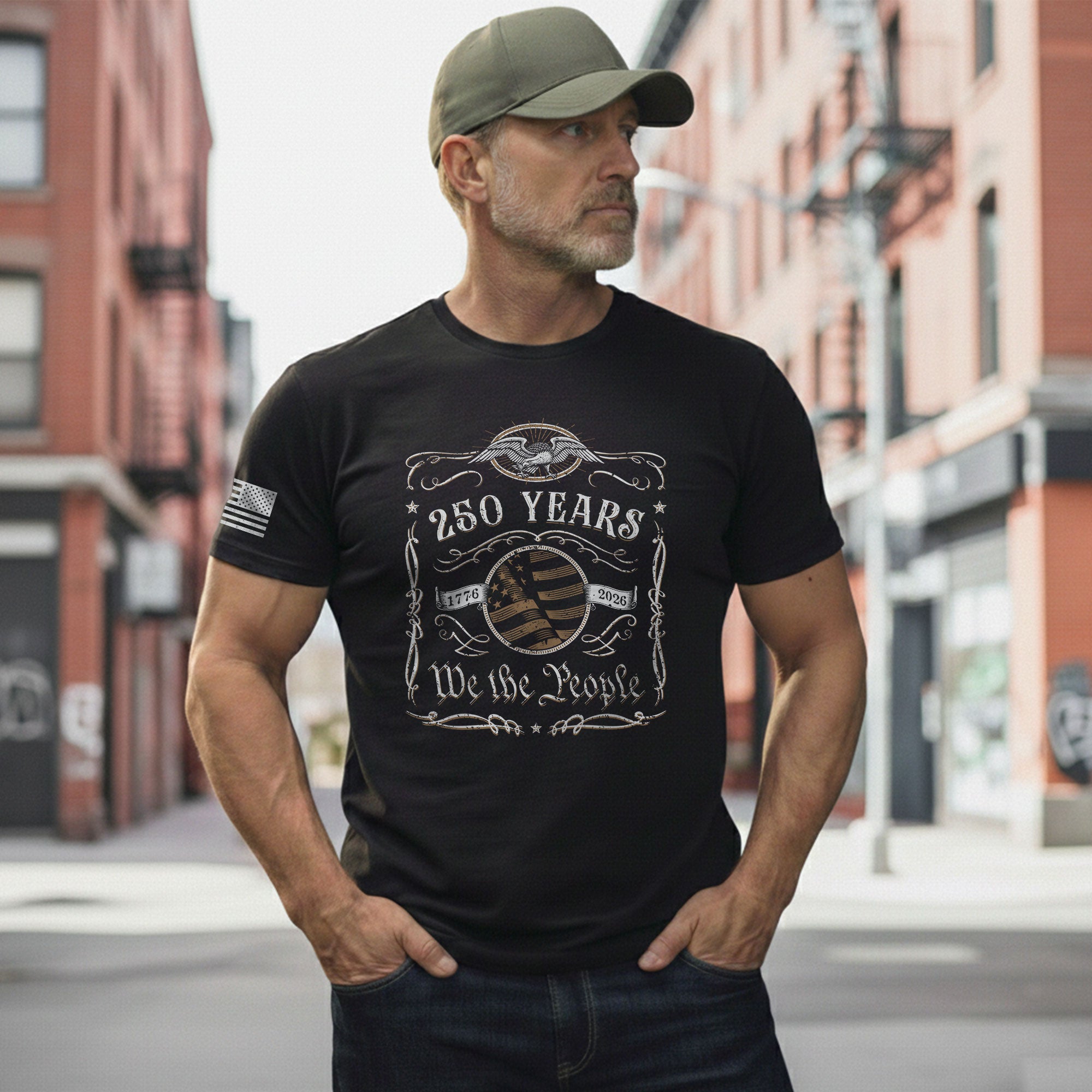 250 Years American Heritage Shirt – Vintage USA Independence Tee 1776–2026 - Rust Field Wear