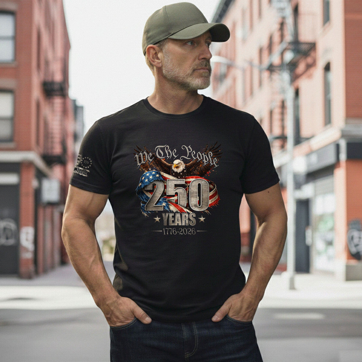 USA 250th Anniversary Shirt 1776-2026 We The People Eagle Patriotic America - Rust Field Wear