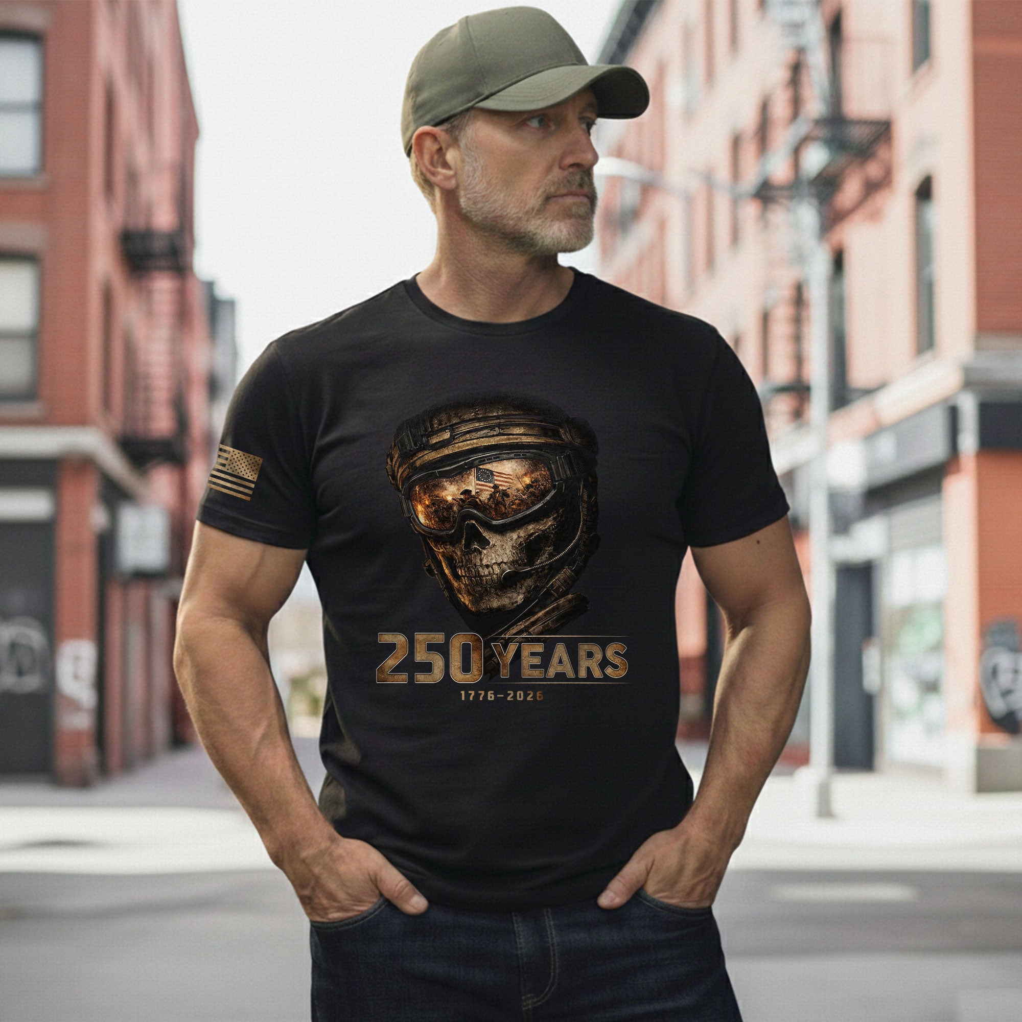 USA 250th Anniversary 250 Years Shirt 1776-2026 Past and Present Freedom Patriotic - Rust Field Wear