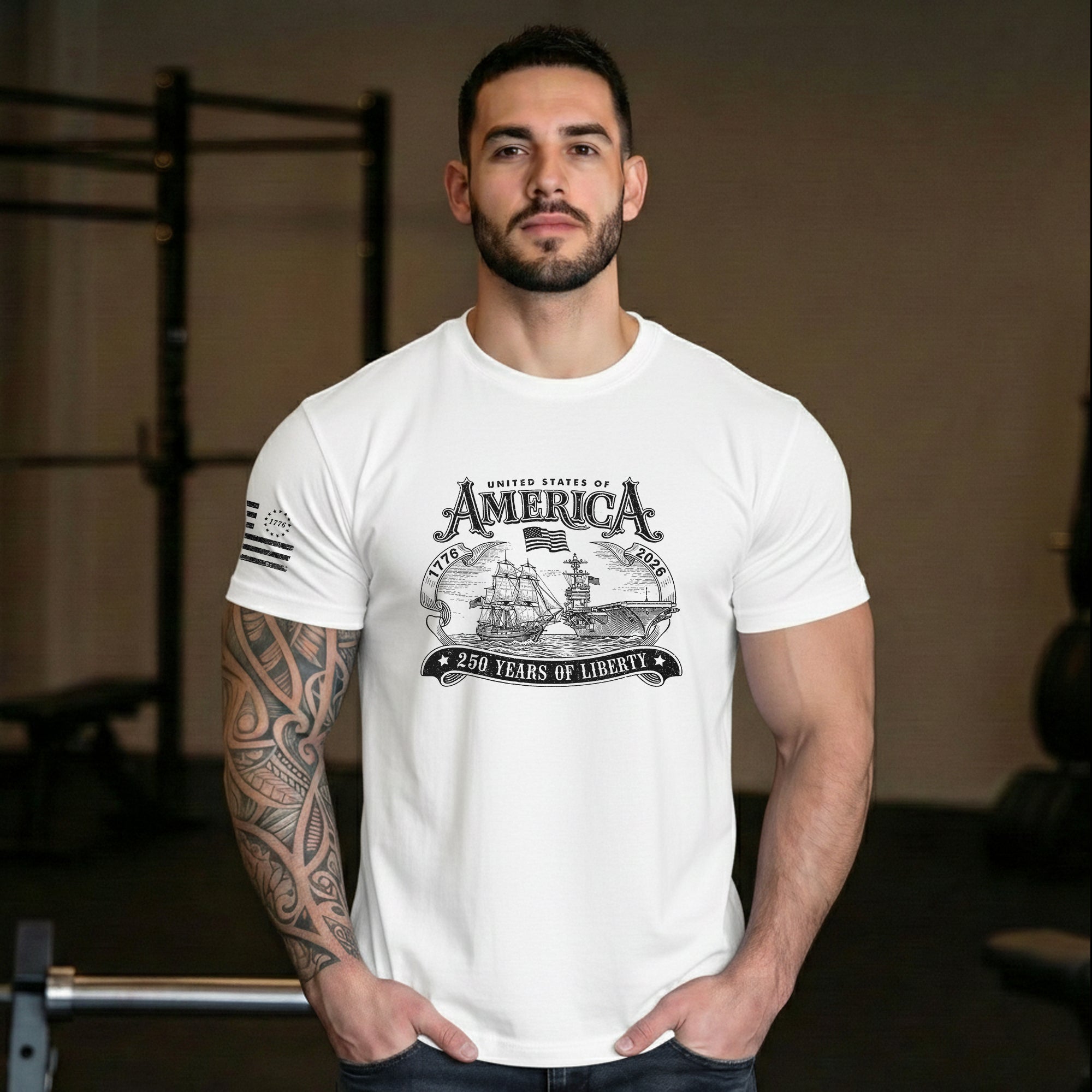 1776–2026 USA Freedom Heritage Patriotic Shirt - Rust Field Wear